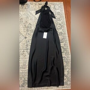 Zara Black Satin Gown